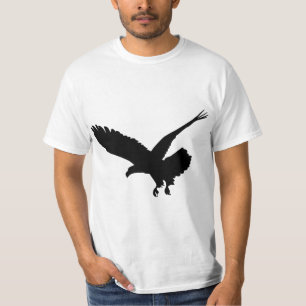 Beautiful Black Flying Eagle Bird Silhouette T-Shirt