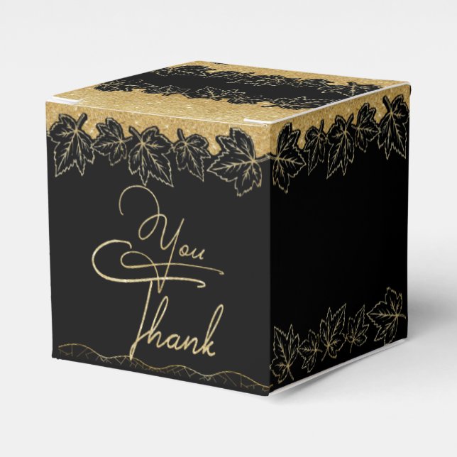 Beautiful Black Gift Box with Thanks (Front Side)