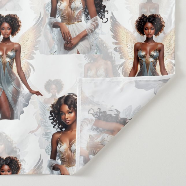 Beautiful Black Girl Angels Pattern Design  Fabric (Creator Uploaded)