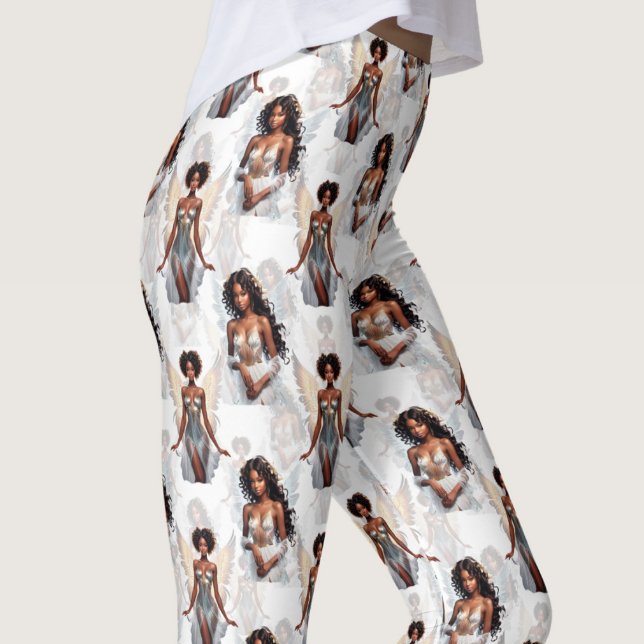 Beautiful Black Girl Angels Pattern Design  Leggings (Creator Uploaded)