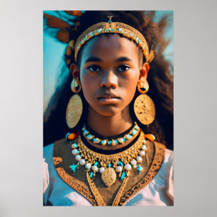 beautiful black girl from East African ethnicity Poster