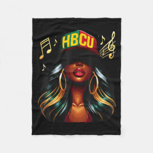 Beautiful Black Girl Hbcu  Fleece Blanket