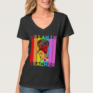 Beautiful Black Girl Magic Melanin Poppin School T T-Shirt