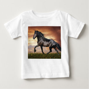 Beautiful Black Horse Baby T-Shirt