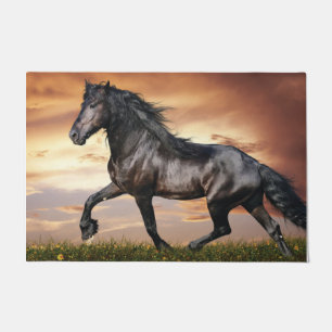 Beautiful Black Horse Doormat