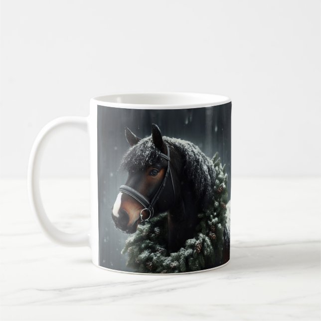 Beautiful Black Horse Equestrian Animal Love Coffee Mug (Left)