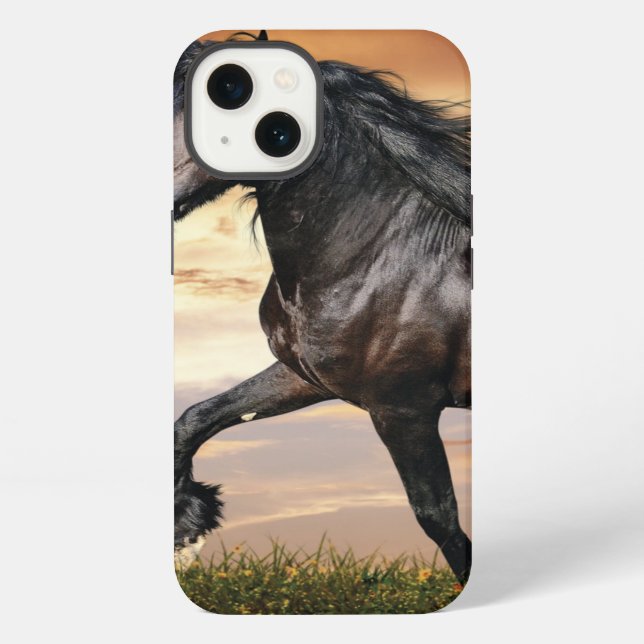 Beautiful Black Horse iPhone Case (Back)