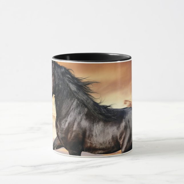 Beautiful Black Horse Mug (Center)