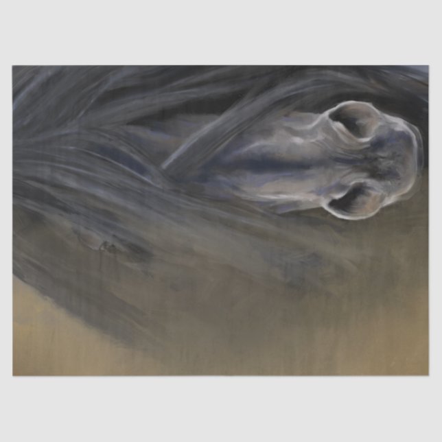 Beautiful Black Horse Tissue Paper (Front)