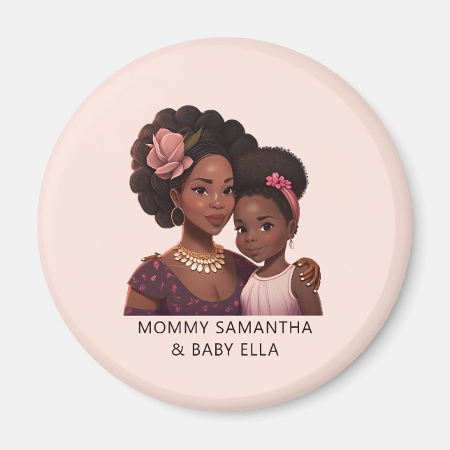 Beautiful Black Mom and Daughter (14) Magnet (Front)
