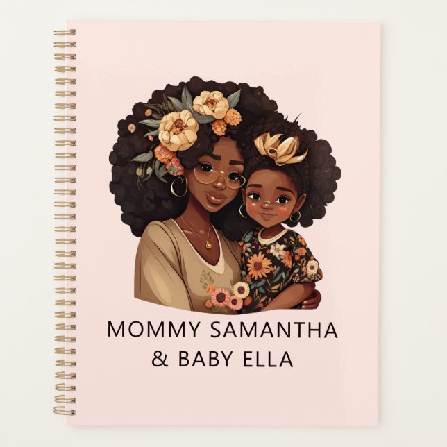 Beautiful Black Mum and Daughter (10) Planner (Front)