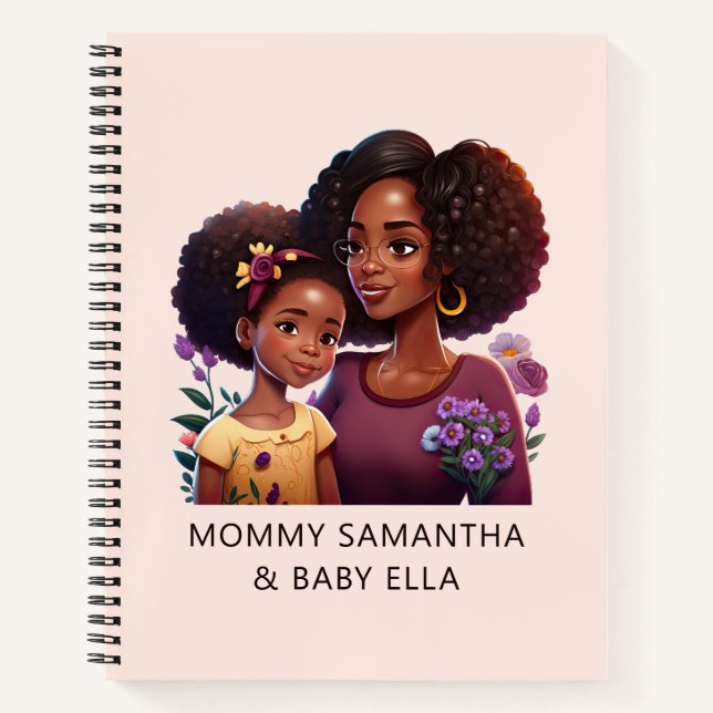 Beautiful Black Mum and Daughter (12) Notebook (Front)