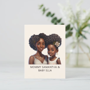 Beautiful Black Mum and Daughter (18) Postcard