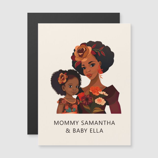 Beautiful Black Mum and Daughter (20) (Front/Back)