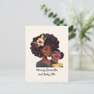 Beautiful Black Mum and Daughter (21) Postcard