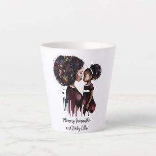 Beautiful Black Mum and Daughter (25) Latte Mug