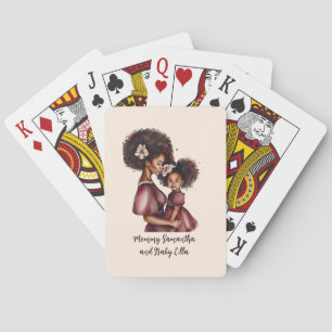 Beautiful Black Mum and Daughter (27) Playing Cards