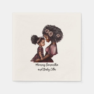 Beautiful Black Mum and Daughter (28) Napkin