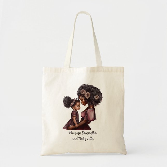 Beautiful Black Mum and Daughter (28) Tote Bag (Front)