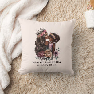 Beautiful Black Mum and Daughter (3) Cushion