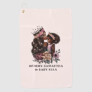 Beautiful Black Mum and Daughter (3) Golf Towel