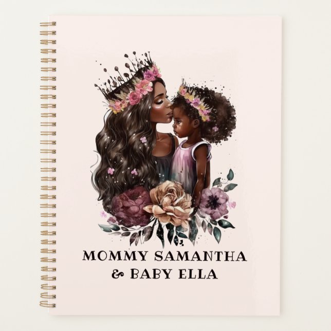Beautiful Black Mum and Daughter (3) Planner (Front)