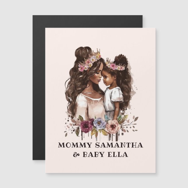 Beautiful Black Mum and Daughter (5) (Front/Back)