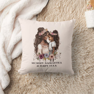 Beautiful Black Mum and Daughter (5) Cushion