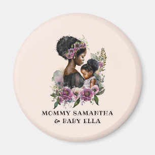 Beautiful Black Mum and Daughter (6) Magnet