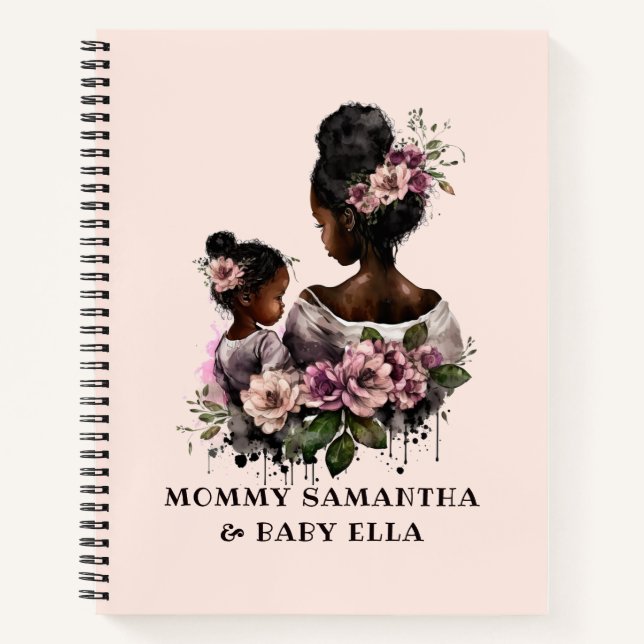 Beautiful Black Mum and Daughter (7) Notebook (Front)
