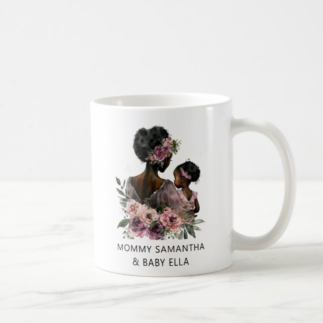 Beautiful Black Mum and Daughter (8) Coffee Mug (Right)