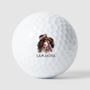 Beautiful Black Mum and Daughter Golf Balls