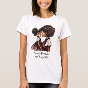 Beautiful Black Mum and Daughter T-Shirt