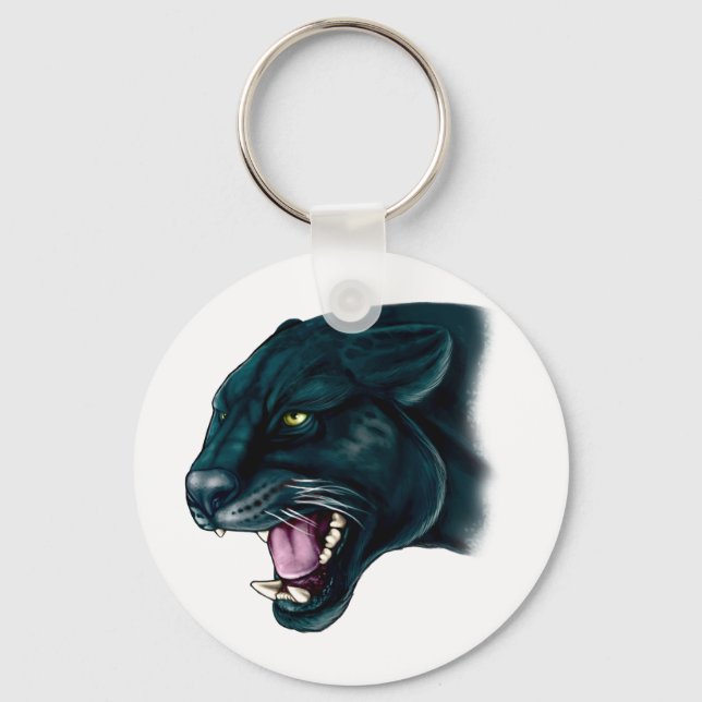 Beautiful Black Panther Key Ring (Front)