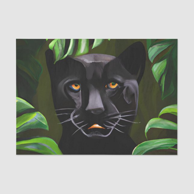 Beautiful Black Panther  Tissue Paper (Front)