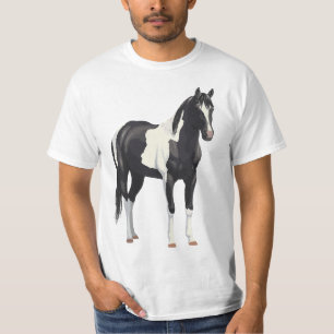 Beautiful Black Pinto Paint Horse  T-Shirt