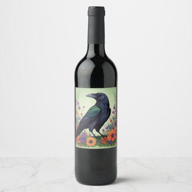 Beautiful Black Raven Wine Label (Front)