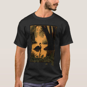 Beautiful Black Swan on Water Perfect for Bird T-Shirt
