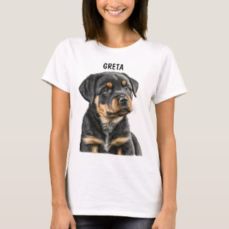 BEAUTIFUL BLACK & TAN ROTTWEILER DOG FACE T-Shirt