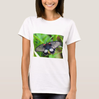 Beautiful Black, White and Red Butterfly T-Shirt