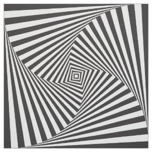 Beautiful Black white spiral optical illusion Fabric
