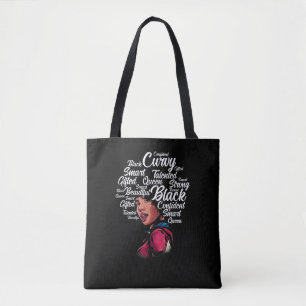 Beautiful Black Woman Afro Hair Queen Tote Bag