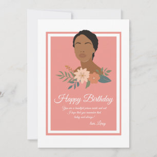 Beautiful Black Woman Card