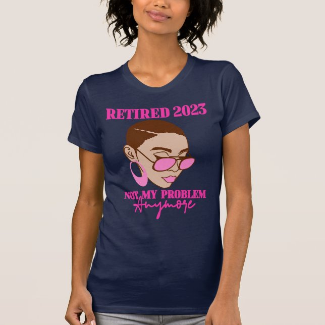 Beautiful black woman in pink sunglass. T-Shirt (Front)