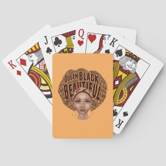Beautiful Black Woman Playing Cards (Back)