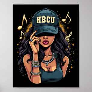 Beautiful Black Women Hbcu Black History Month Poster