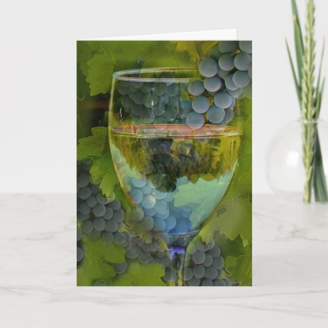 Beautiful Blank Wine Art Note Cards (Front)