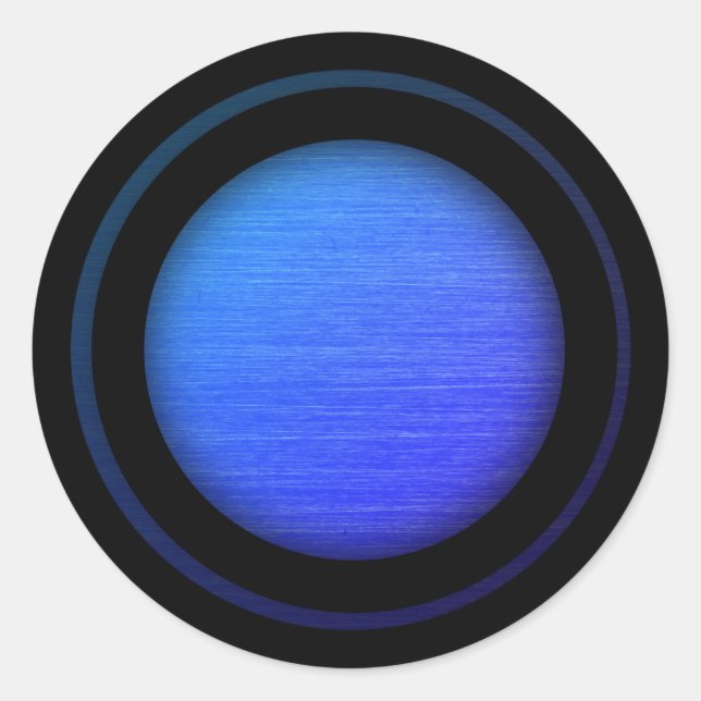 Beautiful Blended Blue Classic Round Sticker (Front)