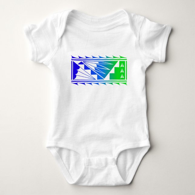 Beautiful Blessings - Blue/Green -  Baby Bodysuit (Front)