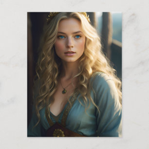 Beautiful Blond Woman Postcard